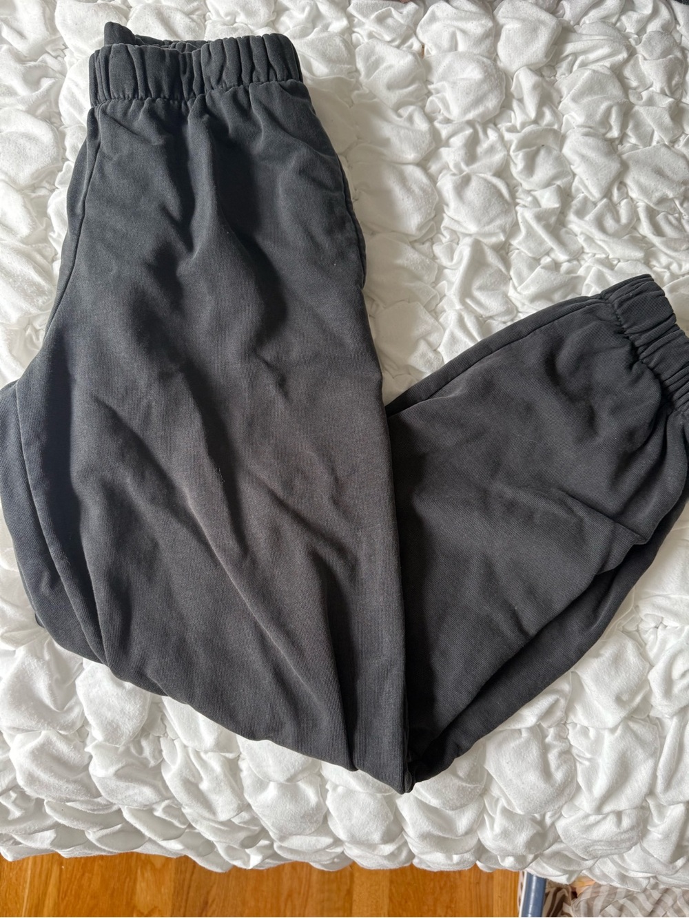 Brandy Melville Black Elastic-Waist Joggers